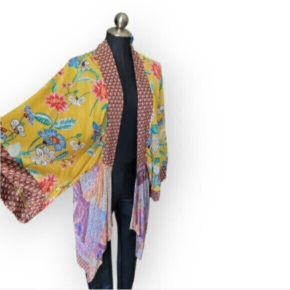 Umgee  Floral / Ditsy  Print Long Kimono NWT Sz S/M - Picture 7 of 13